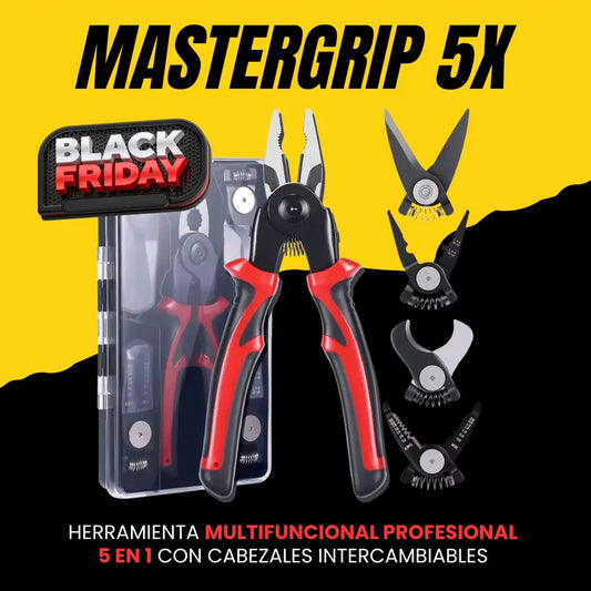 MasterGrip 5X™ — Herramienta Multifuncional Profesional 5 en 1 con Cabezales Intercambiables
