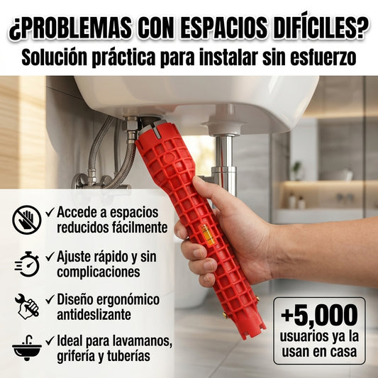Llave Multifuncional 8 en 1 para Lavamanos y Grifería