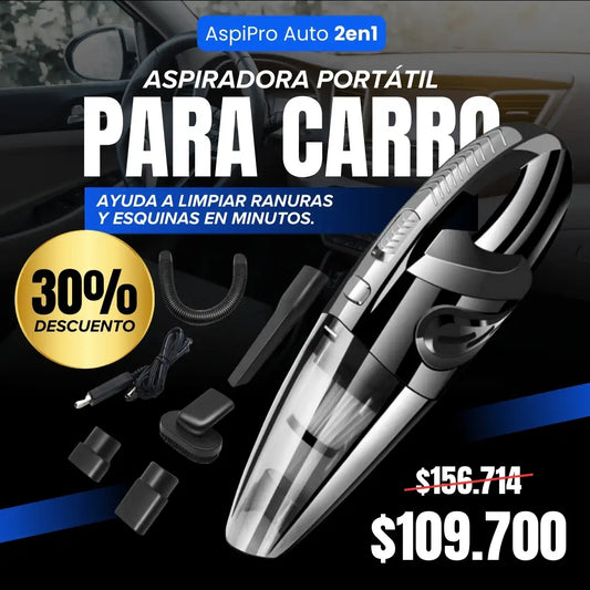 AspiPro Auto 2en1 - Aspiradora Portátil Para Carro