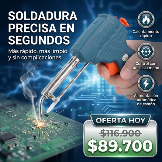 Pistola de Soldadura de 80W con Alimentación Automática de Estaño